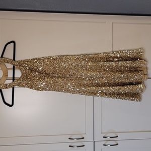 Ashley Lauren gold cocktail dress size 14